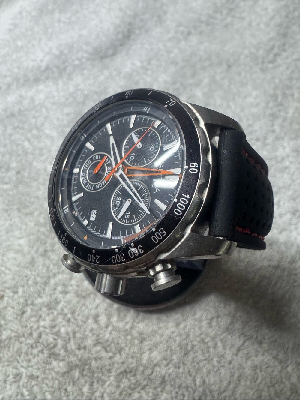 Nautica Black and Orange Sport Chronograph Watch - Picture 5 of 9